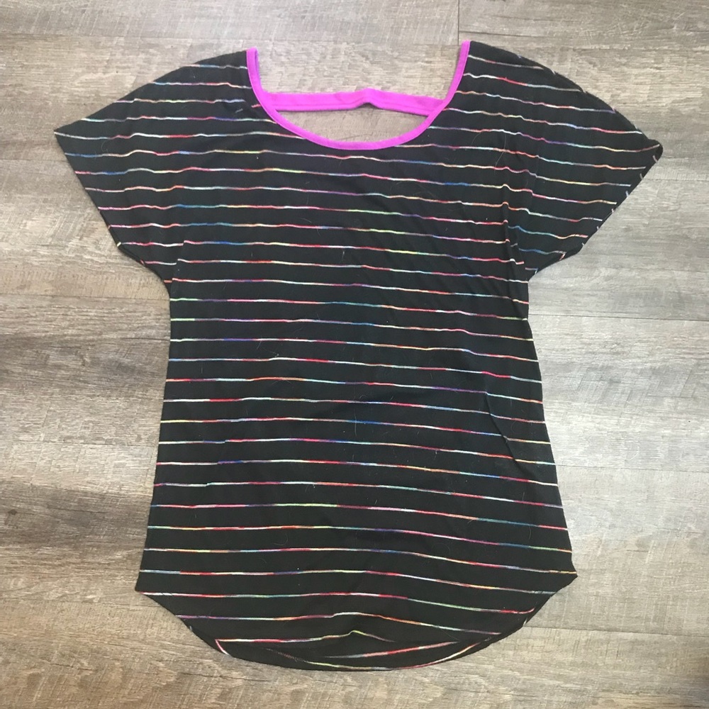 Multi-Colored Horizontal Striped T-Shirt
